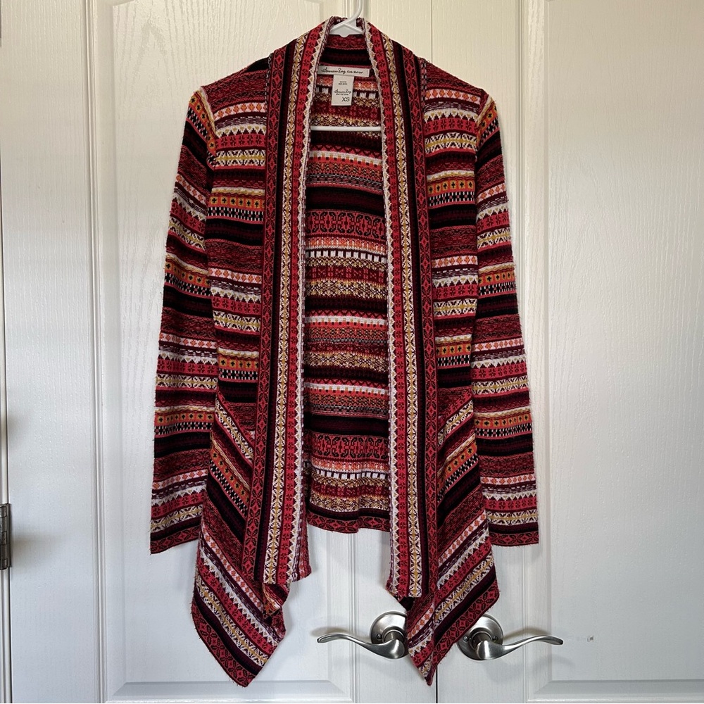 American Rag Cie Open Front Cardigan XS Colorful